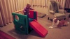 Olive's house in the middle of our lounge. She spent a good 45mins going around and up and down