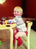 Olive gets a new table and chairs! After her nap (3hours amazing!!!) she sat on it for a good 40mins having her afternoon tea, apples and yoghurt. She loves it, still needs help getting up on the chair and loves pushing them in too.