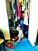 Just a normal day in the Peck household... I think olive has a thing for shoes..