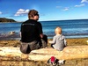Beautiful morning for a stroll along Lyall bay with Lyon and Myah, who is staying for a few weeks.