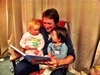 Dinner at the Foos. Rice everywhere (sorry guys) and lots of interest in the cat! Fun in the bath followed by a story with Harry.