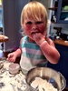Never a dull moment baking with Olive.