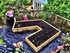 We have vegetables! And a semi working sprinkler system. Sweet corn, tomatoes, rhubarb, eggplant, courgette, cucumber, chillis, sugar snap peas so far. A bit of an experiment this year.