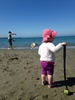 We enjoyed the sun and getting our feet wet at the beach followed by sneaky milkshakes and muffins. 31 degrees today!