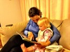 Bath and story time with the cuzzies who stayed for a sleep over!