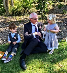 The stare down over Grandad (Olive got Grandad and Ali got Olive's sandwiches)