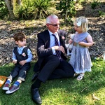 The stare down over Grandad (Olive got Grandad and Ali got Olive's sandwiches)