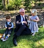 The stare down over Grandad (Olive got Grandad and Ali got Olive's sandwiches)