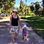 Still walking to the Botanicals, Olive loved the gravel sound under her feet