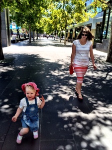 Walking along the riverfront after brunch