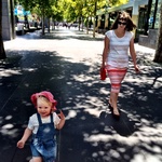 Walking along the riverfront after brunch