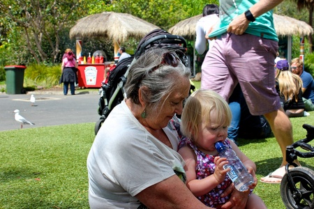 Enjoying Nan time at lunchtime