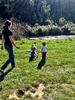We tried out the kite, but there wasn't enough wind