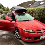 Roofbox finally fitted!