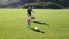 Lately Olive is climbing over everything, jumping on everything and even skipping at times. She always has to jump down the last step. She is very confident on her feet. She love playing catch with her hands out ready and kicking the ball around spontaneously.