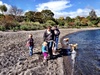 Fun times down at the beach during a break in the weather.