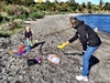 Fun times down at the beach during a break in the weather.
