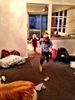 Pizza picnic dinner at the new peck rental. With the kids enjoying the running circuit for ages and a catnap for olive we lasted until a wapping 7.30pm - living it up these days! Iris did really well and slept 95% of the time with a short spell of colic hour.