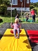 I hadn't realized Olive had moved up to the big swing seat. My baby is a little girl! Wilton Playcentre swap which was fun!