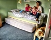 Olive's new bed is here! Room for the whole family.