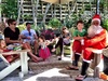 A lovely afternoon for the inaugural Hutt Boys Christmas party. Gini rested up at home with Iris while Olive and I headed up north to Sarah and Rory's. Olive took her time getting into things but loved the trampoline and another visit from Santa (Dan). So nice seeing everyone together and the new additions.