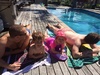 The weather has been lovely. This is the only photo of olive in the pool and she hasn't braved it again but loved directing from the side of the pool. Milla and Ali are the only brave kids so far!