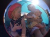 Iris's first visit to the beach! Mummy and daddy braved the water, the kids just enjoyed making sand castles.