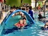 Swimming lessons have started at Karori pool! Olive will be diving for coins in no time.