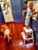 8am the birthday cake baking begins. Olive was into every part of it, mixing, messing and sweeping. The pressure mounts.