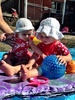 Fun in khandallah pool with Poppy & Nat. Olive was very confident this time in fact so keen to get in she climbed in before I had time to get her togs on, dress and shoes!. Loved being pushed around on a floaty and then the ring was a big hit.
