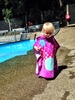 Fun in khandallah pool with Poppy & Nat. Olive was very confident this time in fact so keen to get in she climbed in before I had time to get her togs on, dress and shoes!. Loved being pushed around on a floaty and then the ring was a big hit.