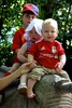 Olive finally got to see an ‘Et De’ elephant! and a baby elephant too. Olive with her boy cousins riding the stone elephant!