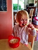 We started Christmas morning with.... Porridge! Before the Spanish omelette brunch with the grandparents. Olive has become a lot better sitting on a normal chair these days.