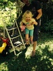 Olive biked all the way to the neighbours plum tree for a spot of picking for jam!