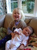 It's a hard road to a perfect sister shot! Olive has been really gentle with iris and most days asks to hold iris on the couch.