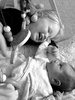 Olive wanted to hang under the gym with Iris this afternoon. She thought Iris was very funny with goos and gaas and accidental touching! Asking her 'to do it again' Some lovely kissing and cuddles too.