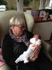 Doro comes the meet little Iris. Slept the whole time!
