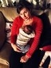 My little hot water bottle. Colic calm did the trick with our unsettled fleurie in the evenings.