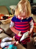 'Antsee's sock has become olive nappy changing glove, so 'poo doesn't go everywhere'!? It is also a magical glove rubbed over my face to make me happy instead of sad. When I say I'm sad with her behaviour, olive reacts by saying 'no your happy' not sure it works that way...