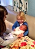 Olives occasional interest in her little sister has led to cuddles, kisses a few pokes and the sharing of baby toys. She seems to be warming up to the idea of having a sibling and apparently has been taking about her baby Iris at playgroup.