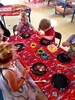 We made gingerbread men for decorating at playcentre which fun and tasty! Olive started by biting his head off and then licking the icing off the spoon.