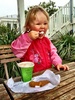 Olive loved the ginger cat on the way to the park. And the fluffy to follow. And the muddy puddles!