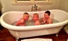 Rudie nudies in the bath.