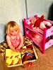 The baby obsession continues, after reading her library books once last night, Olive is able to tell 'baby' all about them at story time.