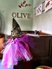 The homemade tutu and witches hat that didn't make the Olive cut for KCC Halloween dress up day. The pink 'elsa' cape was a huge hit however. She didn't want to take it off. Started to enjoy pretending to be Elsa and daddy was Ana (or Iris).