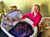 Iris wakes up on her 5 month birthday. Today we bought a new bed for Olive, finally! Arrives in two weeks. Iris is sure looking forward to moving out of her now cramped bassinet.