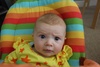 Iris’s love affair with the elephant on her bouncer continues… Today we are modelling our ‘spacesuit' enjoying working with mummy while Olive is at KCC this morning.