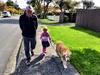 A walk to the butchers with Granny and Poppa.