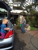 With daddy off at a 12 hour stag do, we spent a day in the life of Nan and Grandad. Olive was very busy! Cleaning the car with grandad, mostly climbing around in the car, with an opportunity piggybacks and then cookie cutting pastry and eating strawberries with nan. With a grand finale eating splodge spaghetti (grandad's specialty) for dinner. The wrong daughter fell asleep on route home but was happy to go back to sleep after a book. Iris however turned owl like and stayed on off awake until 11pm.