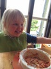 With daddy off at a 12 hour stag do, we spent a day in the life of Nan and Grandad. Olive was very busy! Cleaning the car with grandad, mostly climbing around in the car, with an opportunity piggybacks and then cookie cutting pastry and eating strawberries with nan. With a grand finale eating splodge spaghetti (grandad's specialty) for dinner. The wrong daughter fell asleep on route home but was happy to go back to sleep after a book. Iris however turned owl like and stayed on off awake until 11pm.